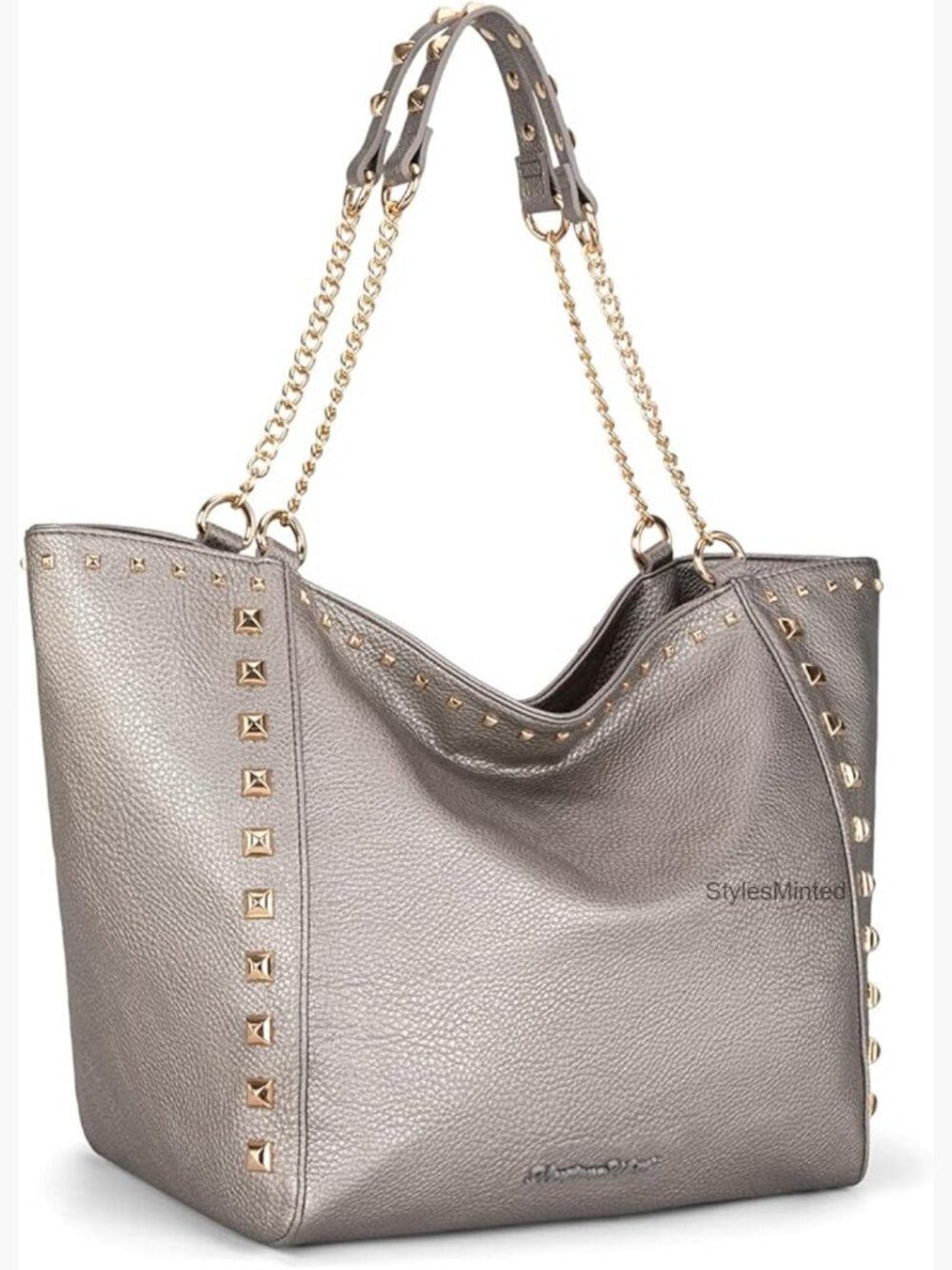 Oversized Tote Bag Large Hobo Purse Vegan Leather Chain Handbag